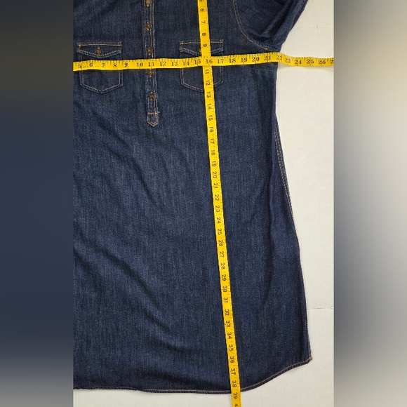 Brooks Brothers Womens Red Fleece Denim Shirt Dress Size 12 100% Cotton - Picture 4 of 10